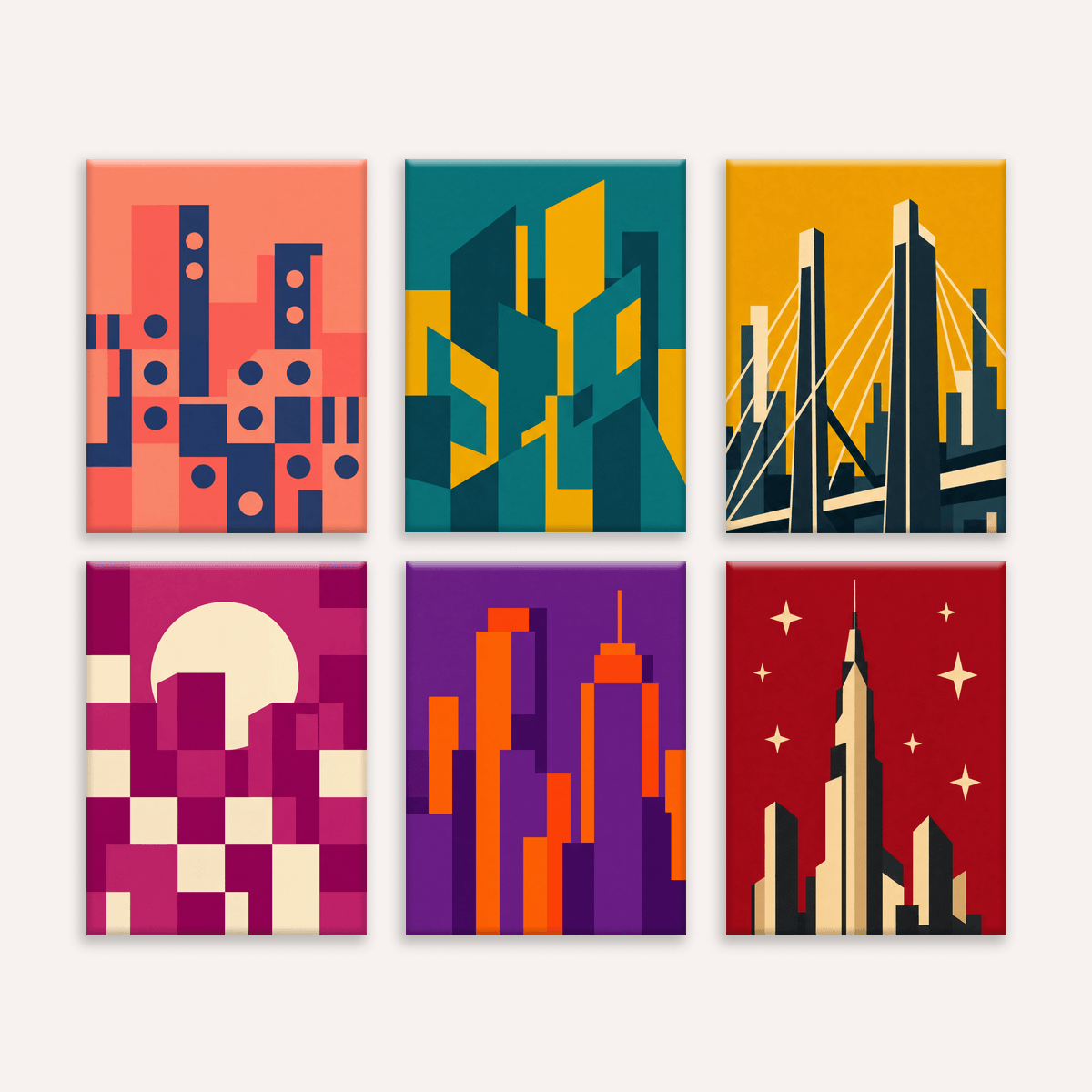 Geometric Cities | 6 Mini Kits