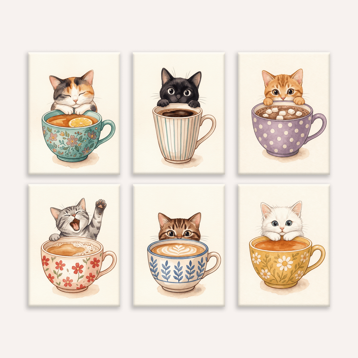 Coffee Cup Kittens | 6 Mini Kits