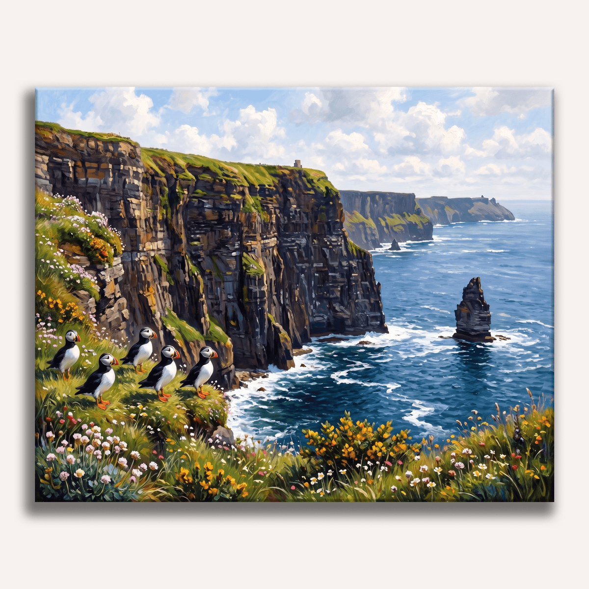 Irish Cliffs Puffins