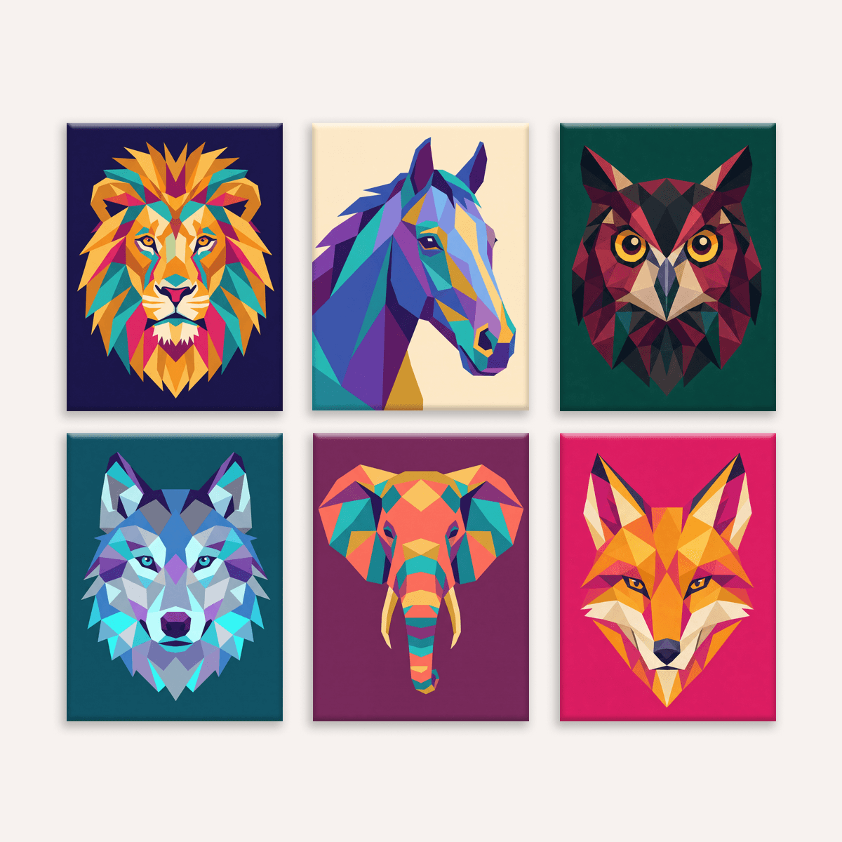 Low Poly Animals | 6 Mini Kits