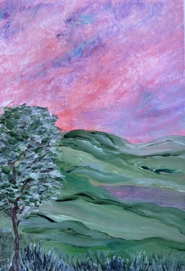 " Serene Sunset" Original Acrylic Art