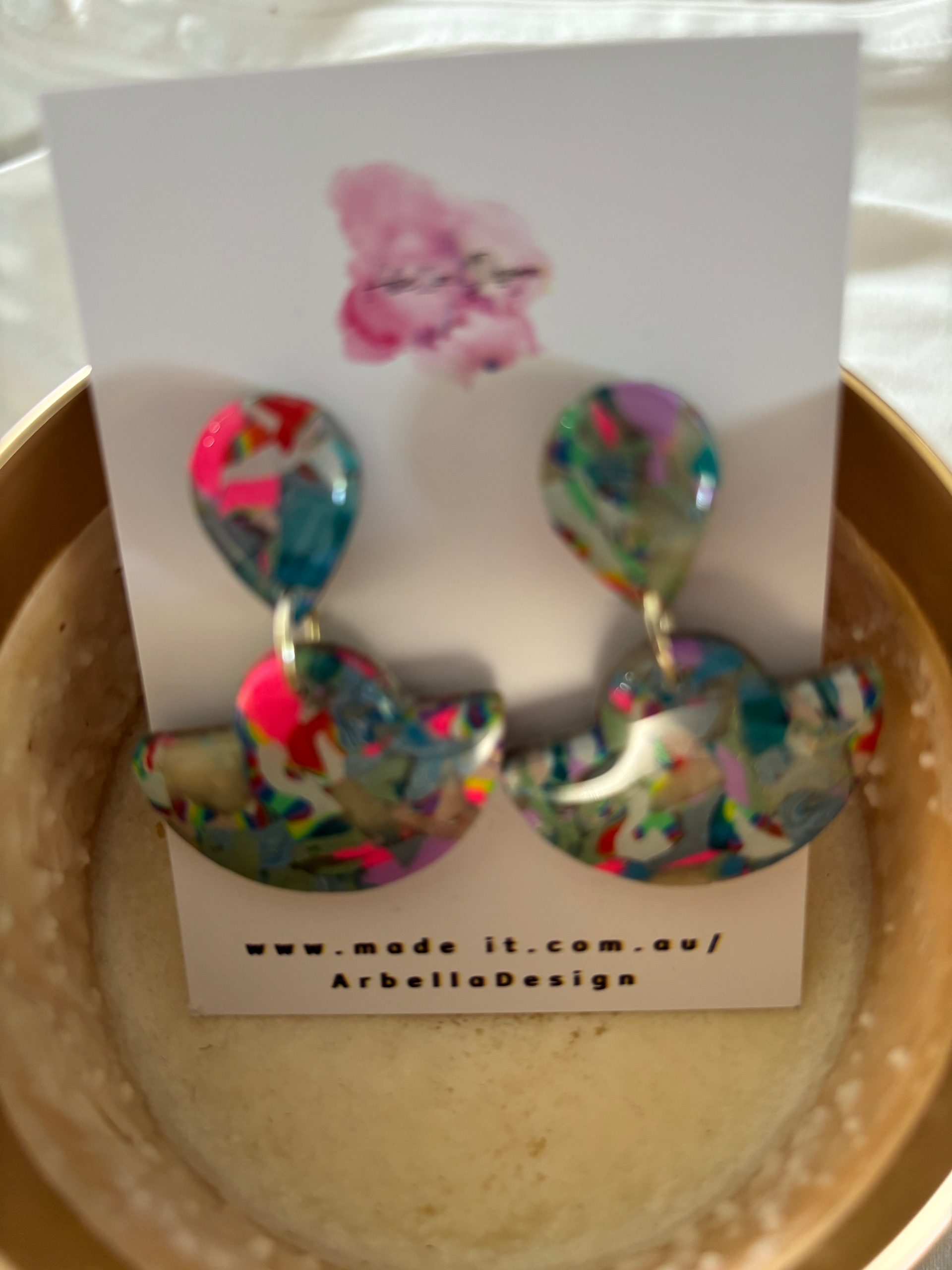 Multicoloured Clay Dangles