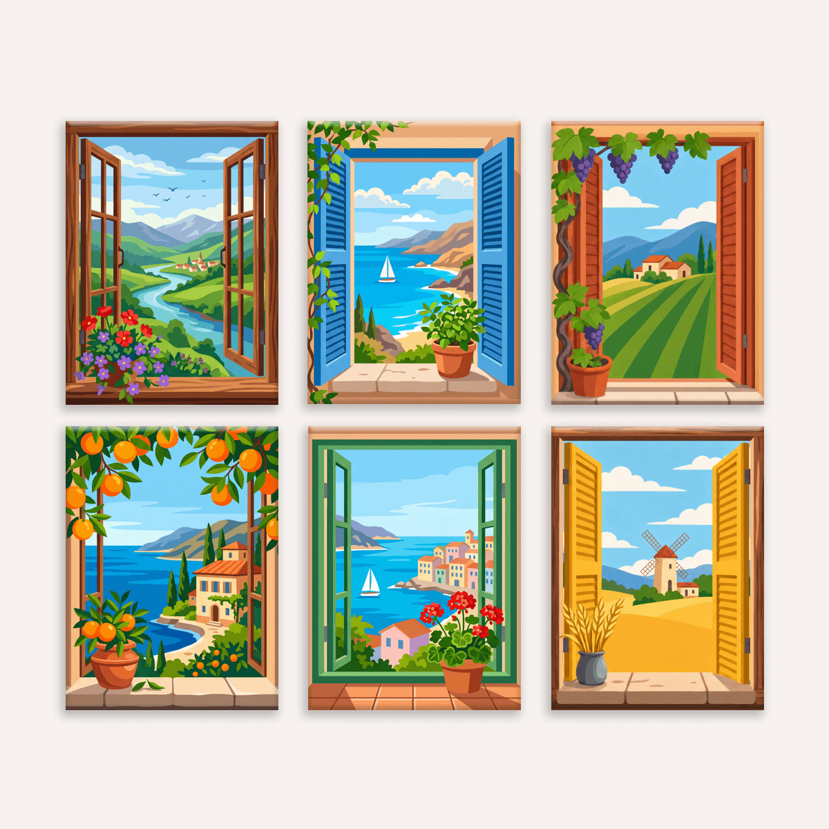 Window Views Vol. 1 | 6 Mini Kits