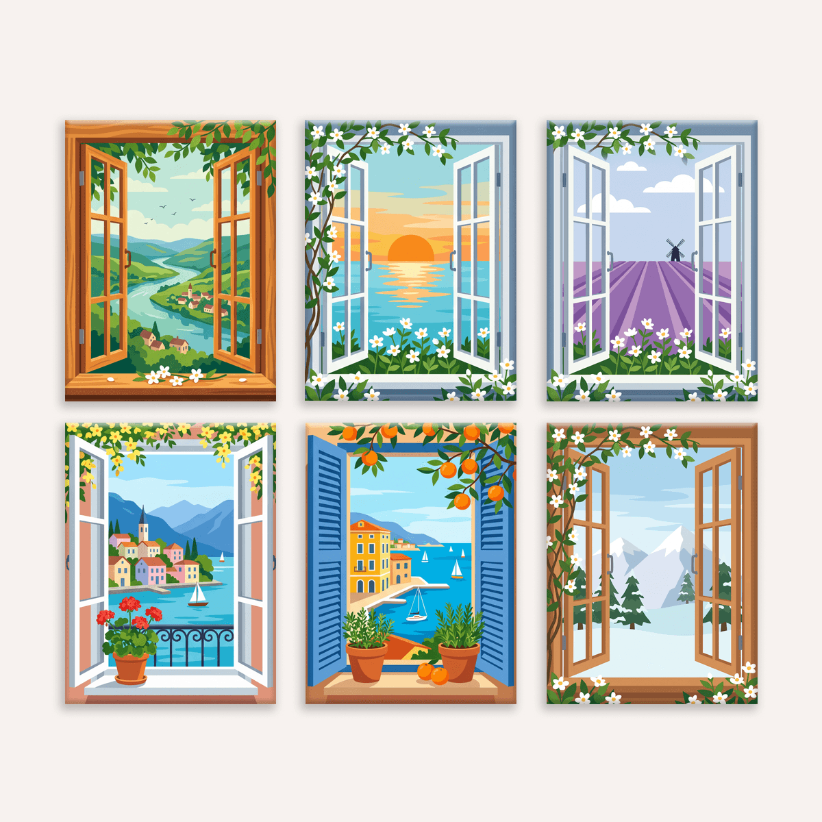 Window Views Vol. 2 | 6 Mini Kits