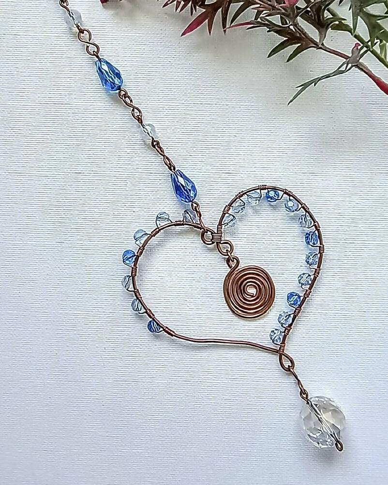Assorted Wire-wrapped Heart Suncatchers