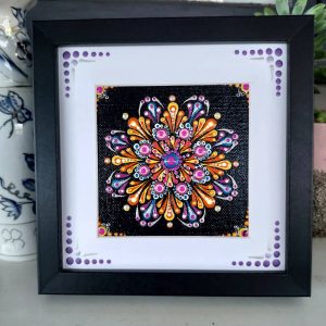 Framed Dot Art called "Starburst".