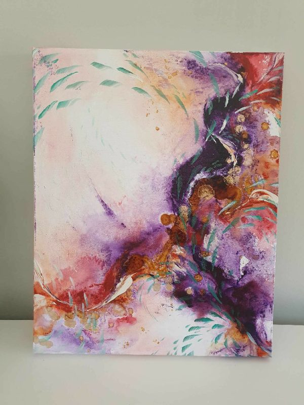 'In the Flow II' |Original abstract mixed media wall art | 40x50cm