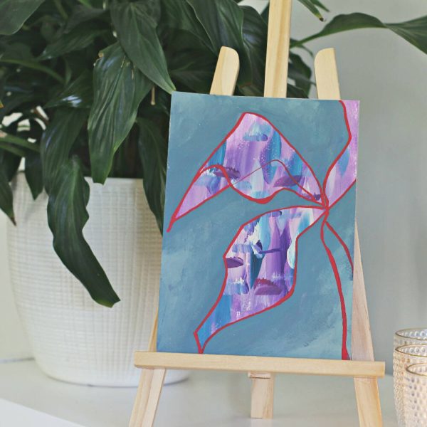 'Lily' I| Original abstract acrylic art | A5 size