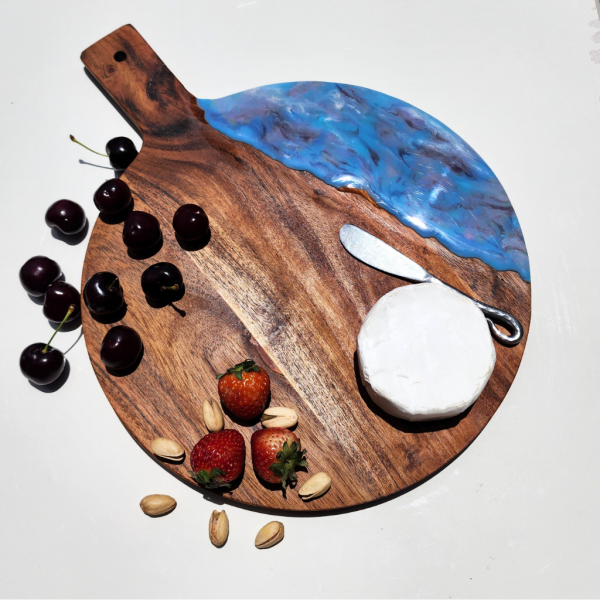 "Ocean Crescent" - resin charcuterie board