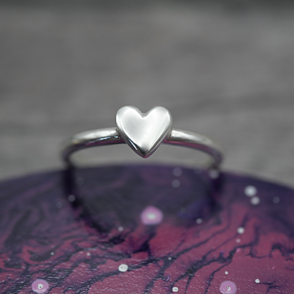 Sweetheart Ring - Handmade Sterling Silver Heart Ring