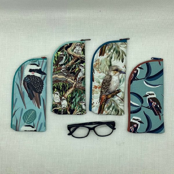 Australian Kookaburras glasses case for sunglasses, reading, spectacles - 4 designs