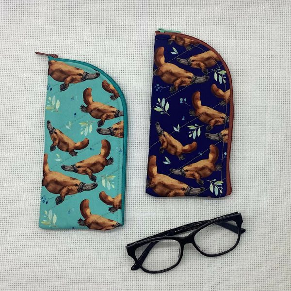 Australian platypus glasses case for sunglasses, reading, spectacles - 2 designs