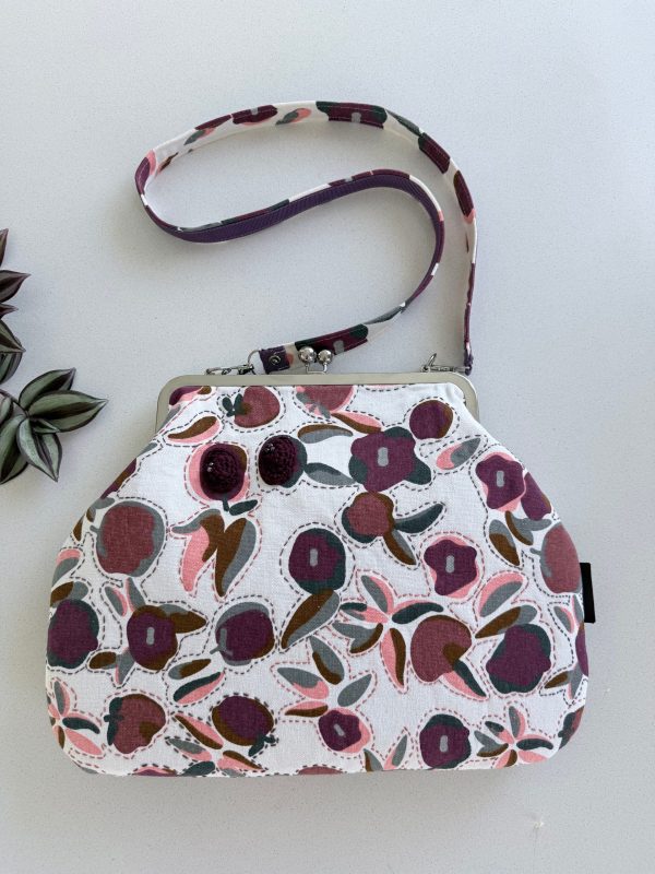 ‘Plum’ metal frame oversized purse