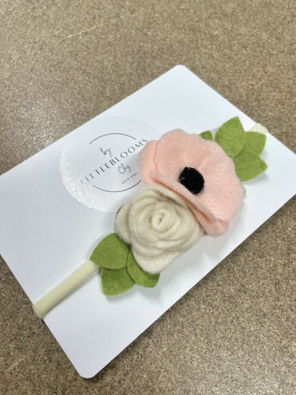 Poppy rose headband
