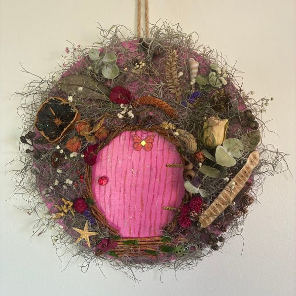 Wreath - Hobbit Faery Door (Pink)
