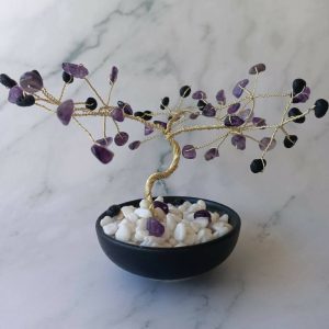 Amethyst and Lava Mini Gem Tree already made