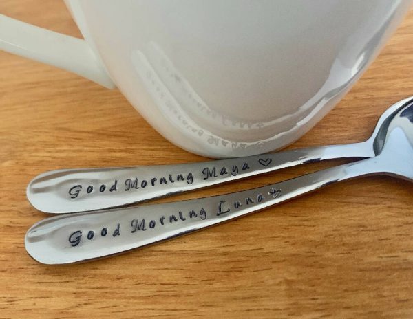 2 X Custom Spoons, Work Colleauge Gift