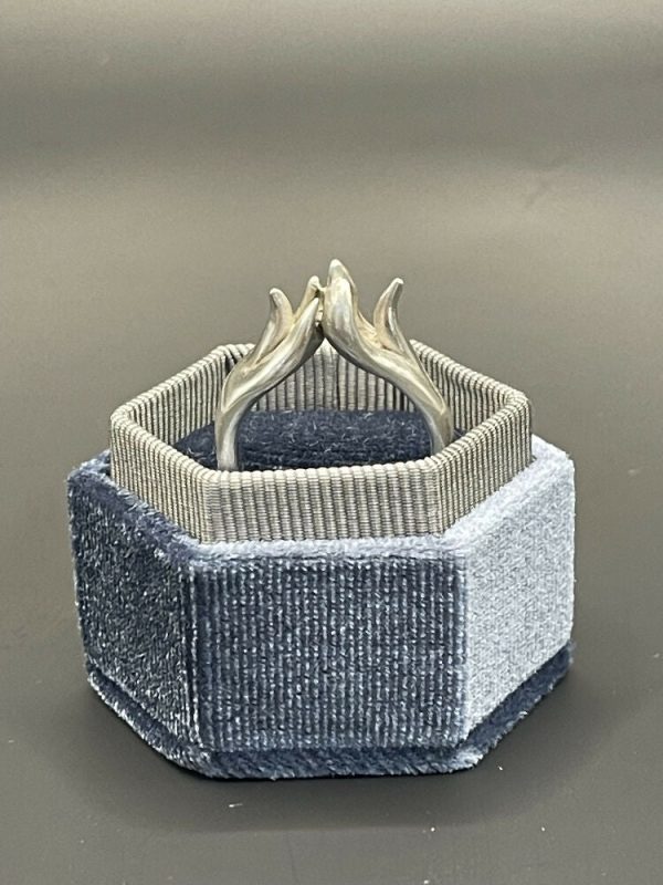 Unique Solid Silver Ring with Six Bold Spikes