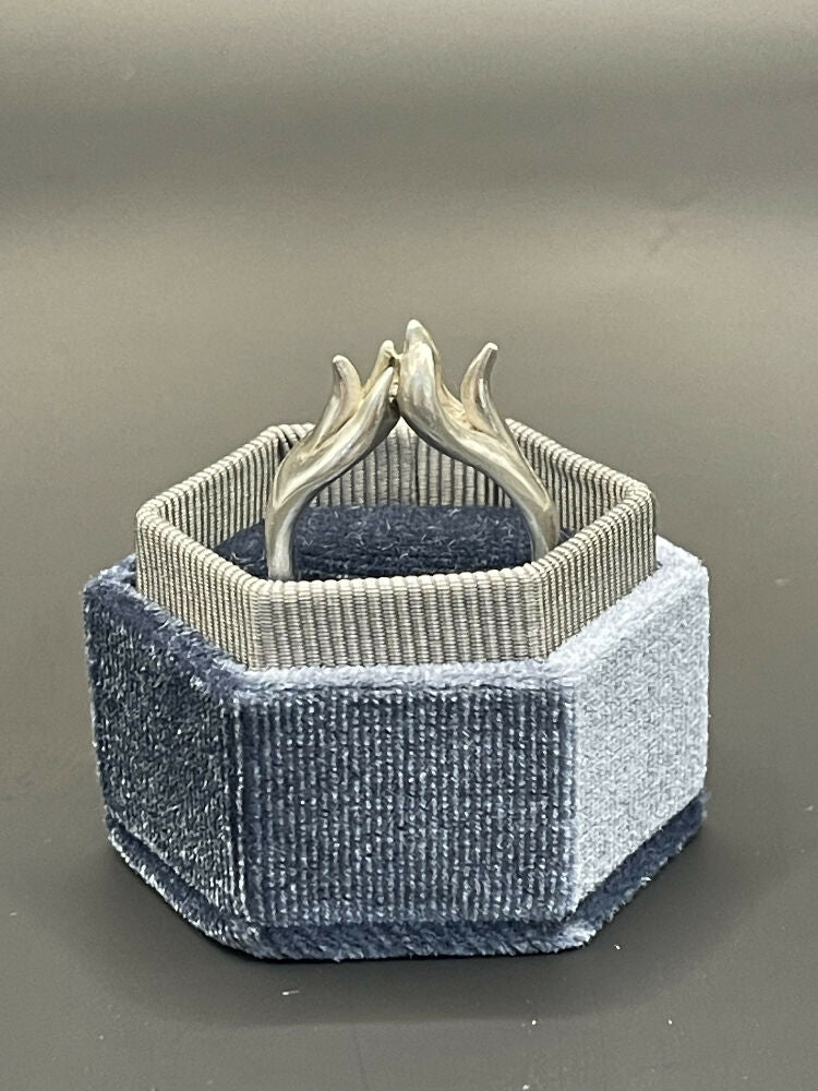 Unique Solid Silver Ring with Six Bold Spikes