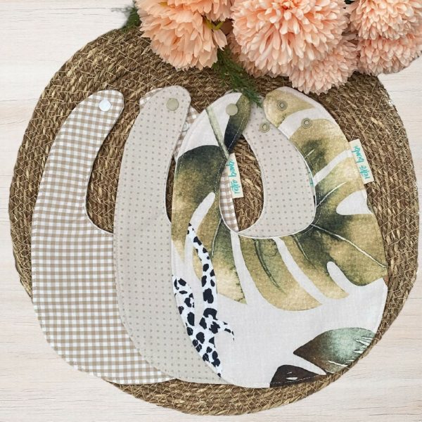 3 Dribble Bibs - Jungle Baby