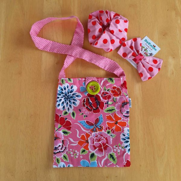 Girls Floral Shoulder Bag, Scrunchie, Hair Bow Set | Gift Boxed